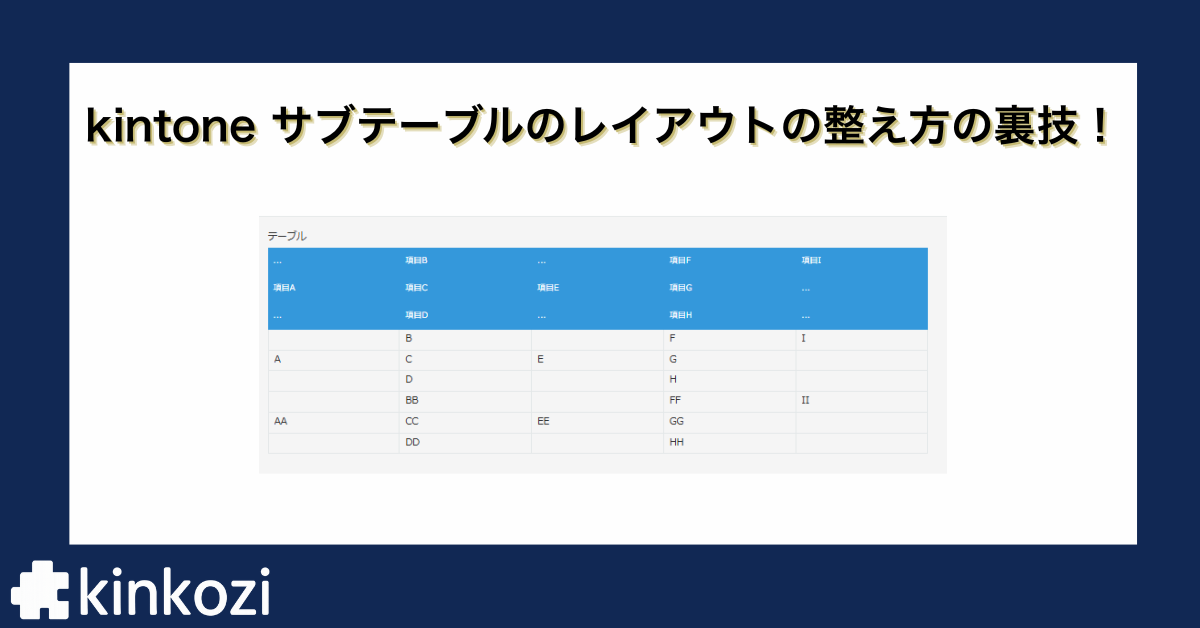 kintoneのテーブルレイアウトが崩れる...を解決！「テーブル拡張」と「フィールド非表示」プラグインで実現するレイアウト術