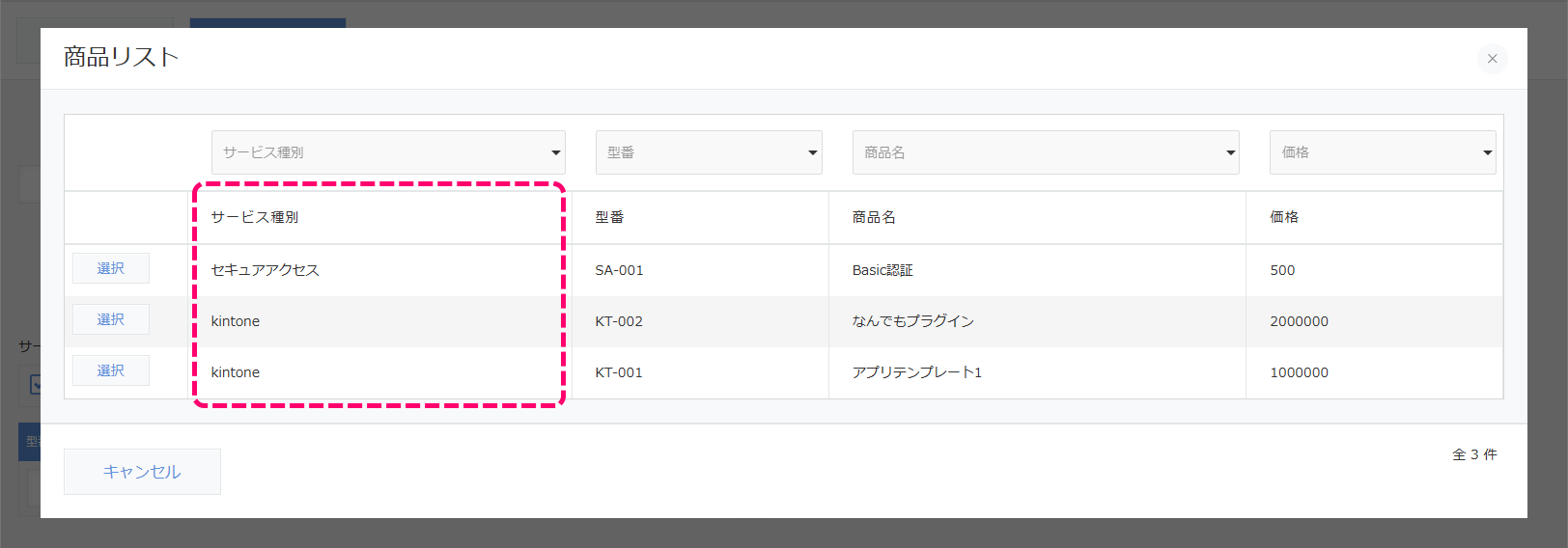 レコード追加画面2